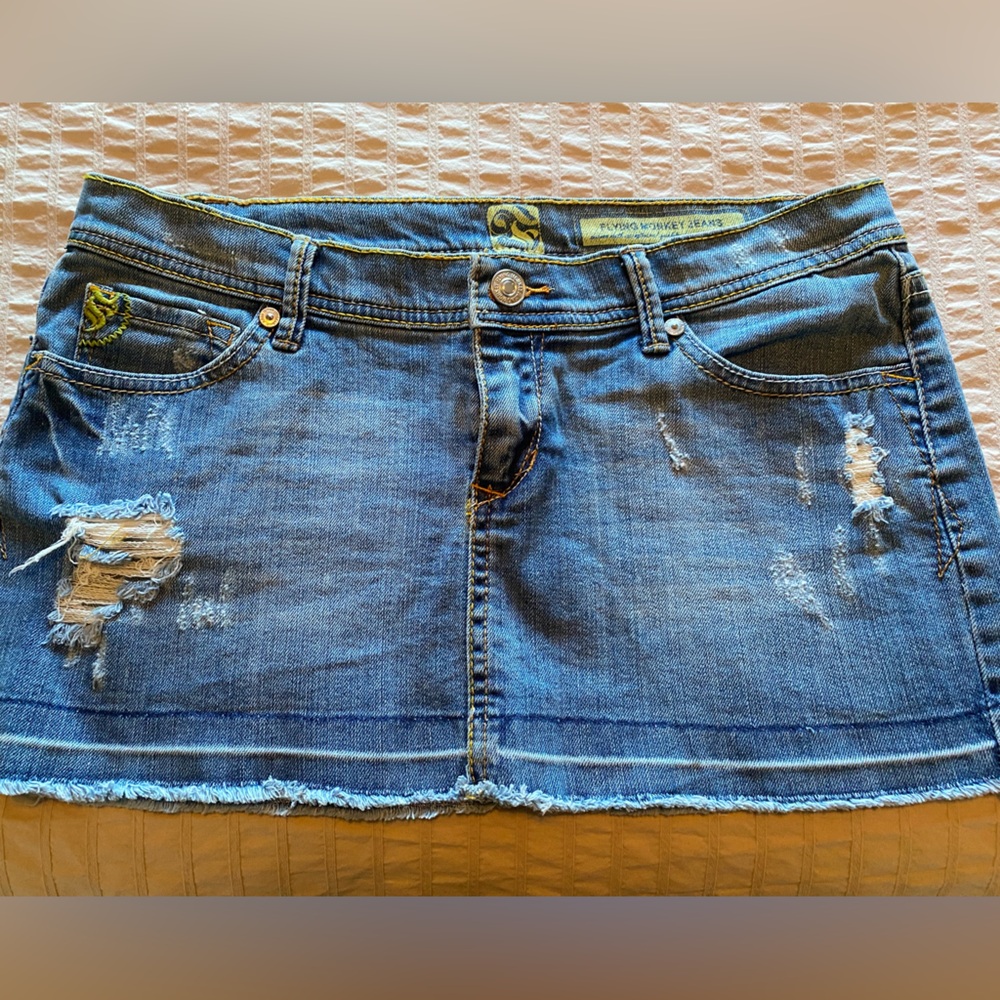 Flying Monkey Jean skirt - size small